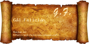 Gál Felicián névjegykártya