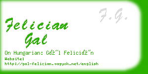 felician gal business card
